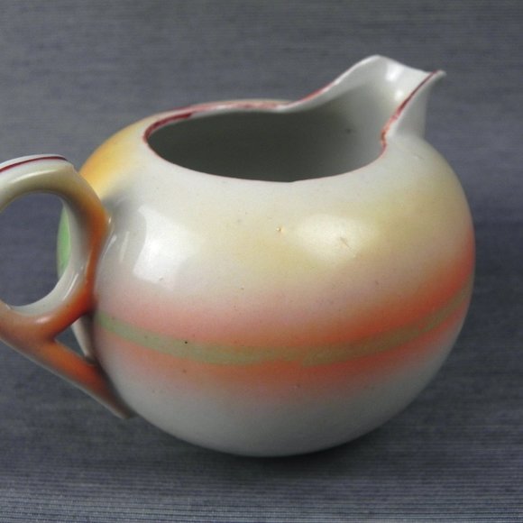 Vintage 70s Japanese Creamer | Hand-Painted Scenic Shofu China | Japan Porcelain - Picture 5 of 10